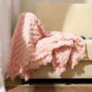 GobekUsa Knitted Waffle Blanket Throw - Multi-Season Sofa Cover, Bedspread, and Nap Bed End Towel
