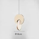 GobekUsa Geometric Circle Gold Iron Pendant Light Chandelier