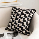 GobekUsa Geometric Texture Black Gold Cushion Cover for Elegant Living Room Decor