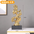 GobekUsa Gold Hollow Stone Statue Coral Sculpture Home Decor Figurines