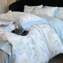 GobekUsa Eucalyptus Fiber Flowers Bedding Set: Duvet Cover, Bed Sheet, Pillowcase - 4Pcs