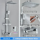 GobekUsa Digital Display Shower Faucet Rainfall Head Thermostatic Mixer Set