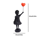 GobekUsa Flying Love Balloon Girl Sculpture: Abstract Modern Home Office Decor & Gift