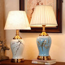 GobekUsa Chinese Ceramic Table Lamp for Living Room, Bedroom, and Study Room