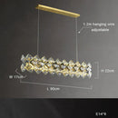 GobekUsa Crystal Round Chandelier: Modern Dining Room Lighting Fixture, Nordic Style Decoration