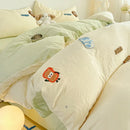 GobekUsa Cartoon Embroidery Jacquard Comforter Sets | Washed Cotton | Soft Skin-Friendly Bed Linen