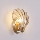 GobekUsa Glass Shell Led Wall Lamp: Modern Hall Sconce with Creative Lighting for Bedroom, Kitchen.