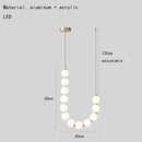 GobekUsa Acrylic LED Chandelier: Modern Living Room Pendant Lamp