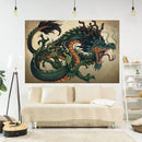 GobekUsa Dragon Meme Tapestry Large Wall Hanging: Boho Aesthetic Home Decor Art