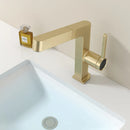 GobekUsa LED Basin Faucet Rose Gold Pull Out Water Mixer Sink Tap