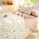 GobekUsa Cartoon Print Foldable Bed Cover Set | Cotton Quilted Cushion Mat