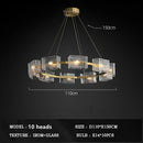 GobekUsa Crystal Ceiling Chandelier: Modern Luxury Pendant Light for Living Room and Restaurant