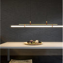 GobekUsa Glass Belt Chandelier: Modern Indoor Restaurant & Office LED Light