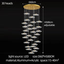 GobekUsa LED Lotus Leaf Staircase Chandelier: Modern Design for Hotel Lobby, Kitchen & Villa