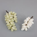 GobekUsa Jade Grape Sculpture Handmade Desk Decor Fruit Figurine