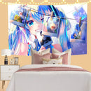 GobekUsa Kawaii Anime Girl Wall Tapestry for Cute Bedroom Decor