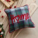 GobekUsa Buffalo Check Snowflake Jingle Bell Pillow Case | Retro Christmas Decoration