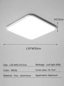 GobekUsa LED Ceiling Lamp: Modern Minimalist Rectangular Design for Living room, Bedroom, Indoor Lighting