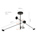 GobekUsa Black Telescopic Wall Lamp with Adjustable Arm for Living Room and Bedroom