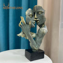 GobekUsa Abstract Art Couple Mask Statue Figurines for Interior Decor & Gifts