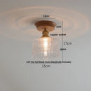 GobekUsa Clear Glass LED Ceiling Light, Modern Nordic Bedroom Decor Ceiling Lamp