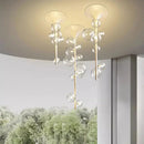 GobekUsa LED Bubble Chandelier Clear Glass Ball Pendant Lamp for Dining Room & Bar