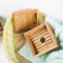 GobekUsa Bamboo Soap Dish - Eco-Friendly Wooden Soap Rack for Bathroom Storage