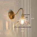 GobekUsa Brass LED Wall Lights Pull Chain Switch Clear Glass Modern Vanity Mirror Light
