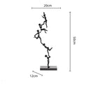 GobekUsa Human Figure Sculpture Acrobatics Art Decor Abstract Figurine Metal Handicrafts