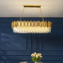 GobekUsa Gold Crystal Chandelier: Modern Luxury LED Pendant Lights for Living, Dining, Bedroom Decor