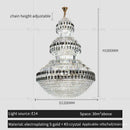 GobekUsa Crystal Chandelier Luxury Duplex Building Hollow Luxury Lamp