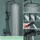 GobekUsa Black Smart Digital Rainfall Shower System with Grey Mixer Tap