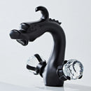 GobekUsa Gold Crystal Double Handle Basin Faucet for Bathroom Sink Mixer Tap