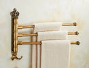 GobekUsa Antique Carved Swivel Towel Hanger, Wall Mounted Folding Towel Bar, Bathroom Towel Holder