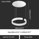GobekUsa LED Ring Chandelier: Modern Dining Room Table Lighting & Home Decoration
