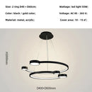 GobekUsa LED Ring Chandelier: Modern Nordic Hanging Light for Dining, Living Room, and Lobby