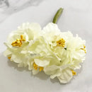 GobekUsa Ivory Flower Cherry Stamen Berries Bundle for DIY Christmas Wedding Decor