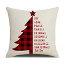 GobekUsa Christmas Elk Pillowcase 45x45cm Farmhouse Red Letter Design