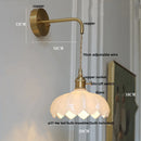 GobekUsa Clear Glass LED Wall Light with Pull Chain Switch