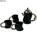 GobekUsa Bending Design Ceramic Coffee Mug for Dining Table and Tea Time