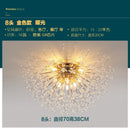 GobekUsa Golden Dandelion Crystal Chandelier: Warm Nordic LED Ceiling Lamp for Romantic Living Room.
