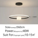 GobekUsa LED Chandelier: Modern Living Room Kitchen Hanging Light, White Indoor Lighting Fixture