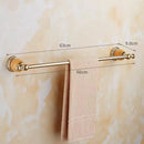 GobekUsa Brass Jade Bathroom Accessories Set: Towel Bar, Soap Holder, Towel Rack, Glass Shelf