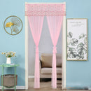 GobekUsa Lace Embroider Summer Insect Net Door Curtain for Living Room and Bedroom
