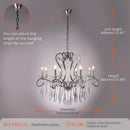GobekUsa Crystal LED Chandelier for Kitchen Dining Living Bedroom Room