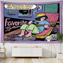 GobekUsa Cute Girl Cartoon Tapestry Wall Hanging for Kawaii Aesthetics Room Decor