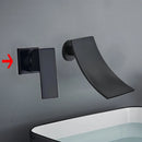 GobekUsa Gold Waterfall Wall Mount Faucet for Bathroom Basin Mixer Tap