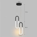 GobekUsa Gold Black LED Pendant Light: Single/Double Head, Long Line Hanging Lamp