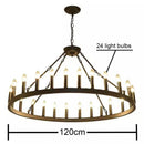 GobekUsa Iron Round LED Pendant Chandelier for Living, Cafe, Restaurant décor