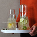 GobekUsa Clear Glass Bedside Water Carafe Set with Drinking Cup